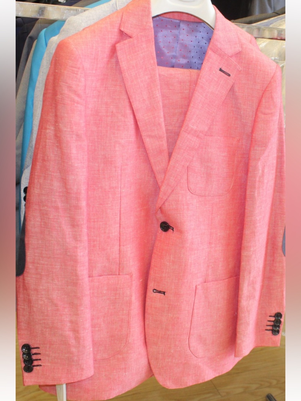 Boys size 10, red 2 piece suit by Romano Luxury Collection